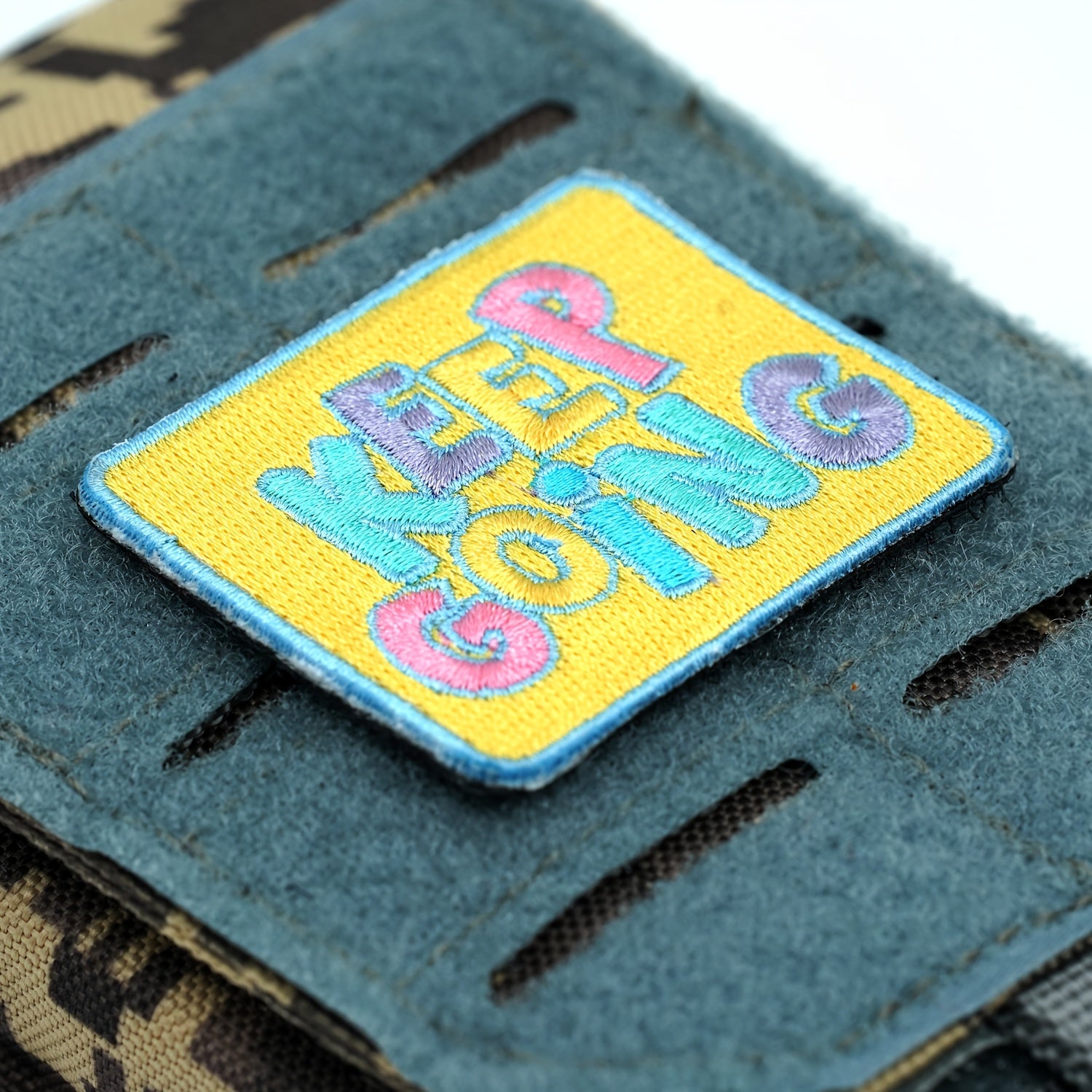 1pc Keep Going Slogan Embroidered Morale Patch PVC Applique