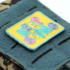 1pc Keep Going Slogan Embroidered Morale Patch PVC Applique