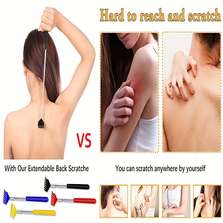 Retractable Metal Back Scratcher 27 Inches Long Portable Soothes Itching