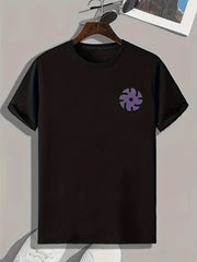 Symbol Pattern Men's Sports T-Shirt Graphic Tee For Fitness Activities