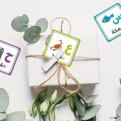 Arabic Animal Alphabet Flashcards Set for Kids