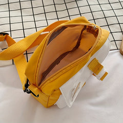 Kids Letter Patch Messenger Bag with Coin Purse