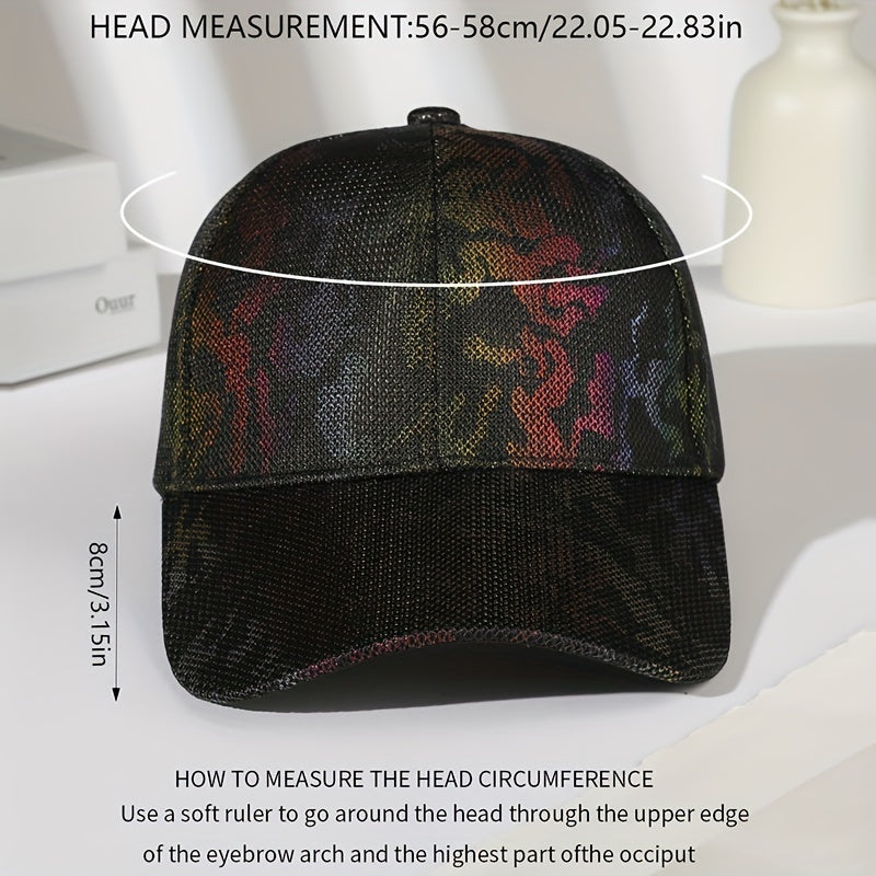 Camouflage Mesh Baseball Cap Breathable Sunshade Dad Hats Unisex
