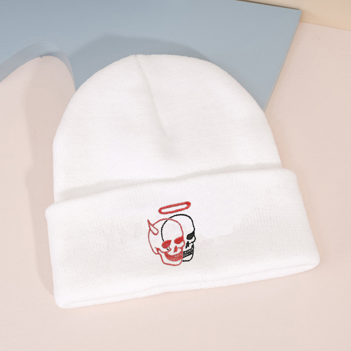 Skull Embroidered Beanie Unisex Hat For Men And Women Year Presents