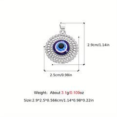 Hollow Turkey Eye Pendant Necklace Charm DIY Jewelry