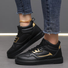 Casual Faux Leather High Top Skate Shoes