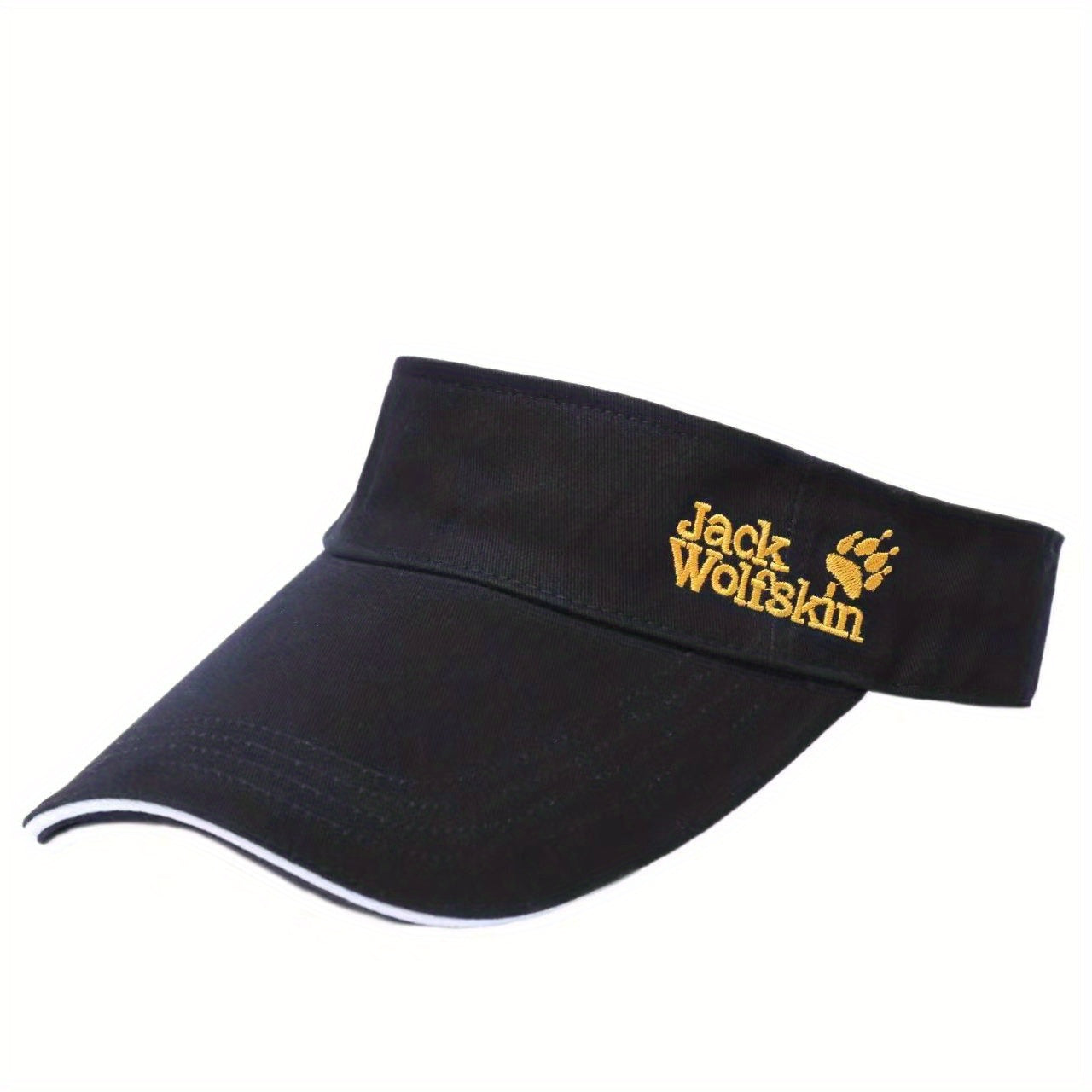 Men's Sunscreen Breathable Visor Hat with Letter Embroidery
