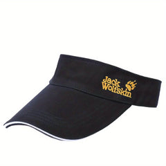 Men's Sunscreen Breathable Visor Hat with Letter Embroidery