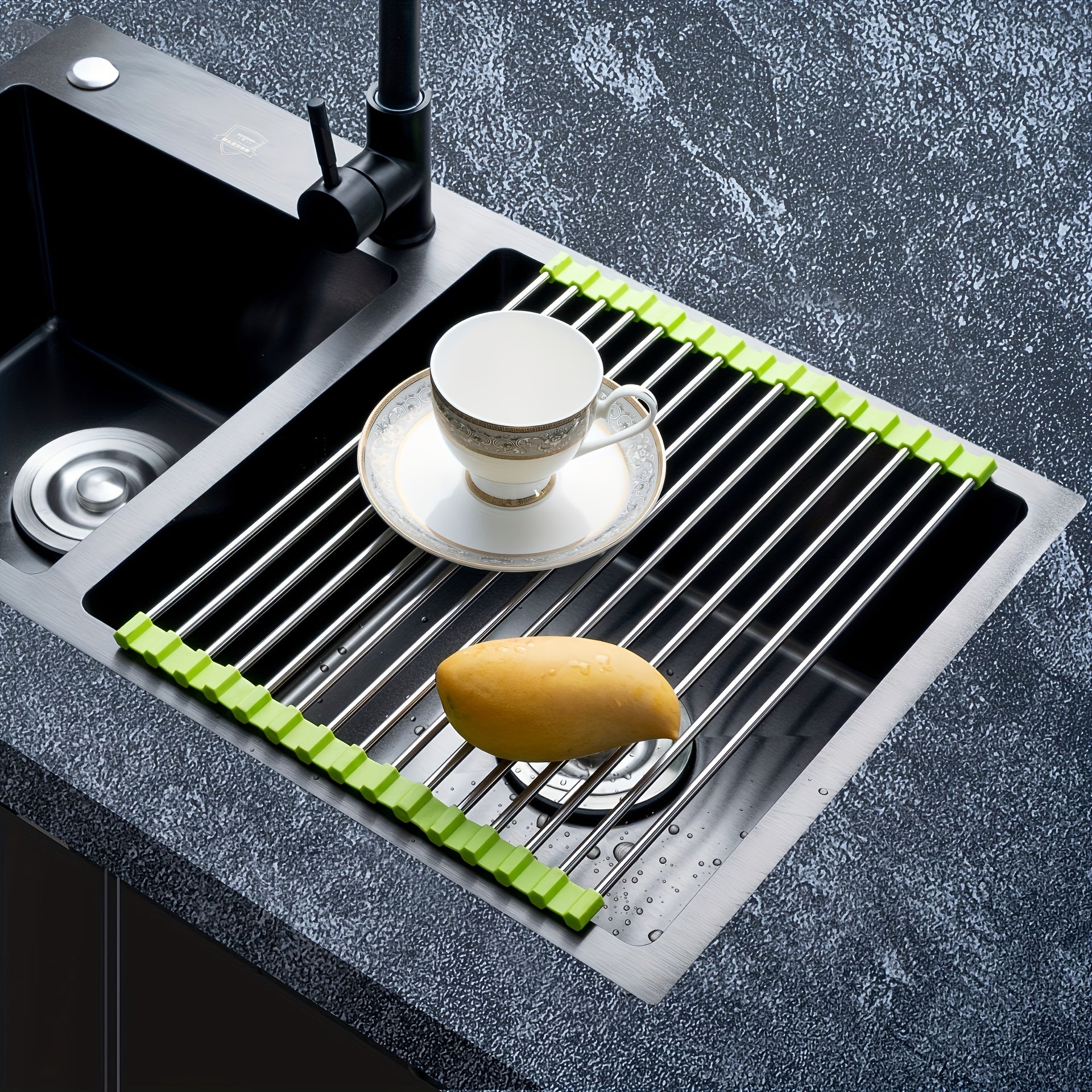 Roll Up Sink Drying Rack Stainless Steel Dish Drain Multifunctional Drainer