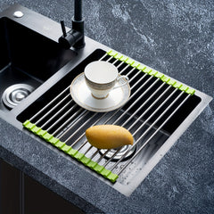 Roll Up Sink Drying Rack Stainless Steel Dish Drain Multifunctional Drainer
