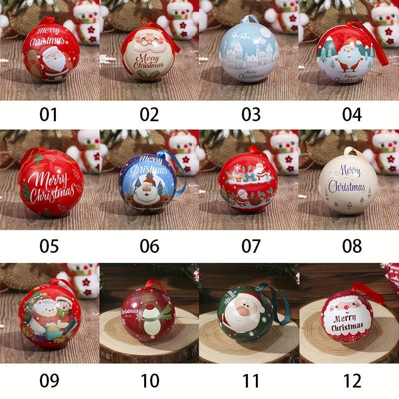 Christmas Candy Box Kindergarten Elf Ball Cartoon Round Small Candy Box