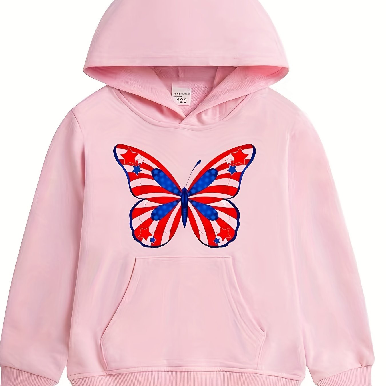 Funny Butterfly Graphics Girls' Long Sleeve Casual Hoodie Sweatshirt