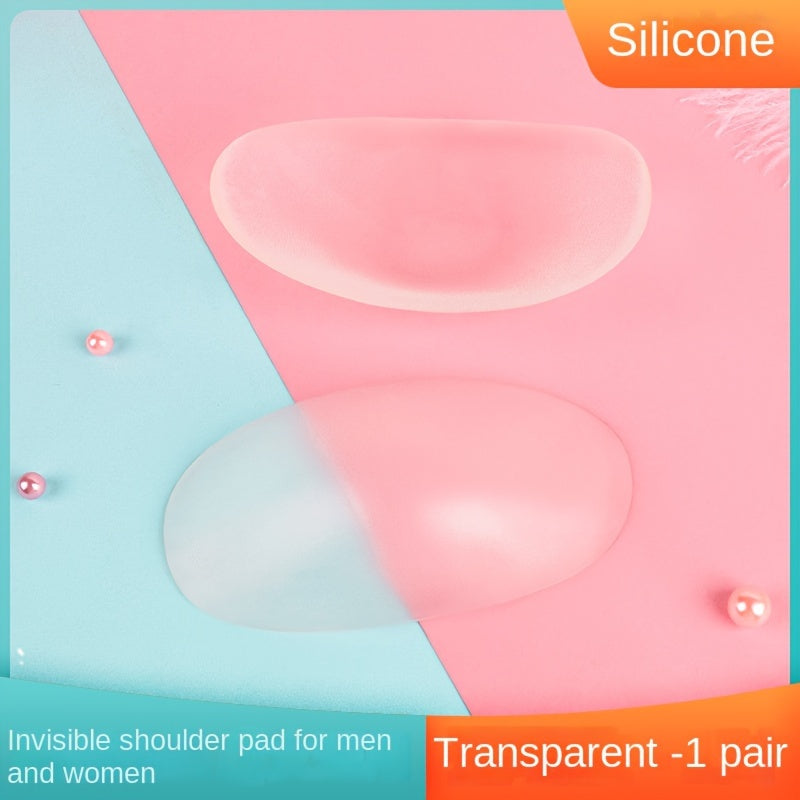 2pcs Invisible Silicone Shoulder Pads For Women Enhancers Reusable Self adhesive