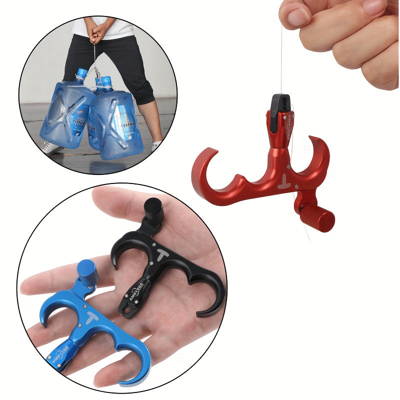 3-Finger Metal Release for Compound Bow - Adjustable Thumb Trigger