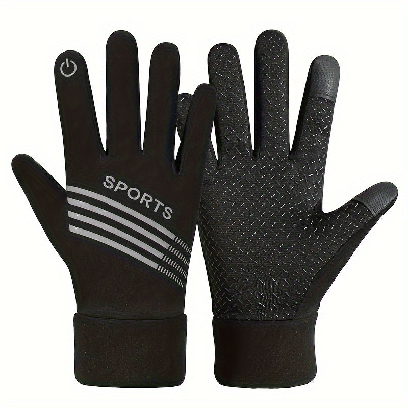 Winter Non slip Warm Gloves, Touch Screen Waterproof for Hiking Skiing Fishing
