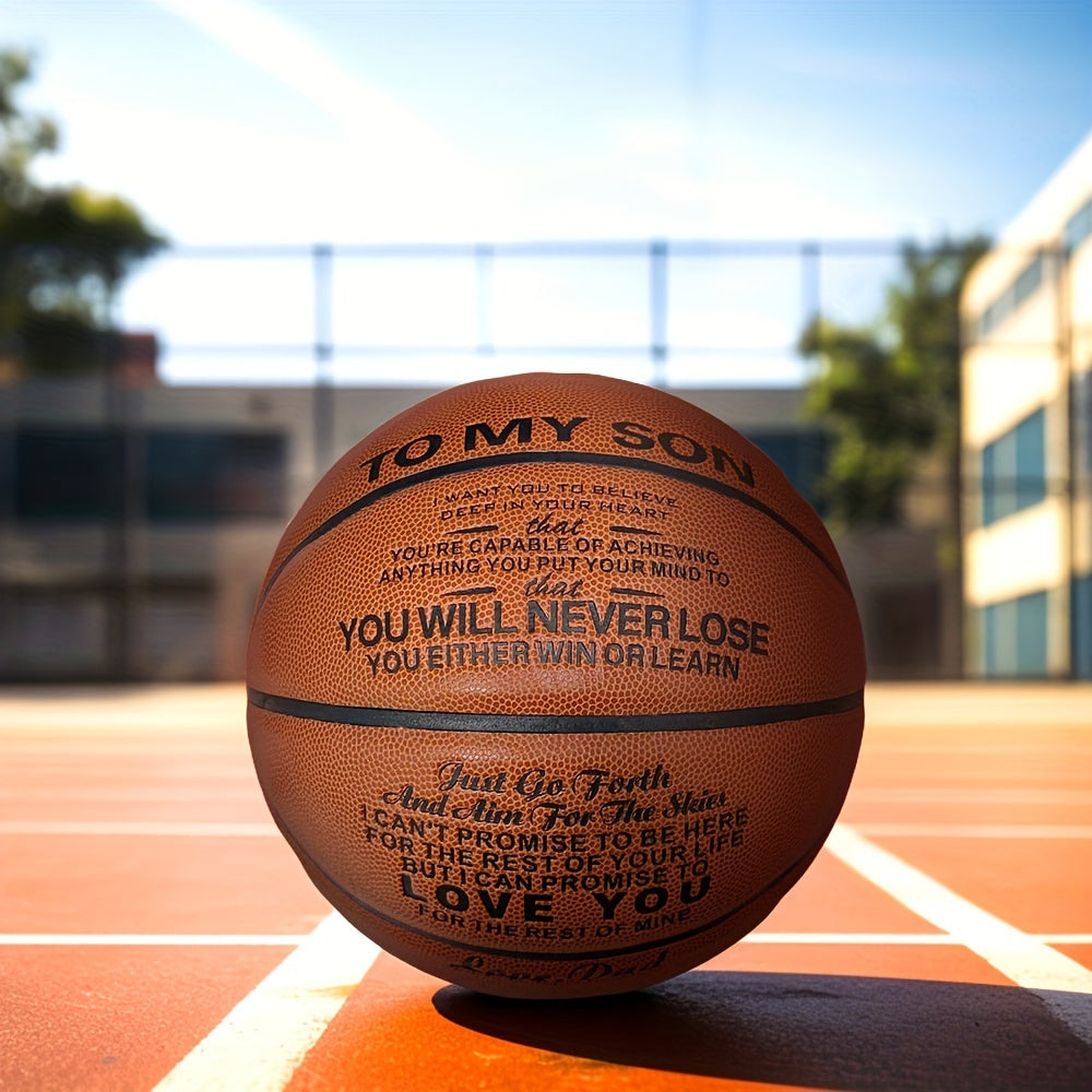 Size 7 Printed Basketball Ball, Birthday Gift for Training