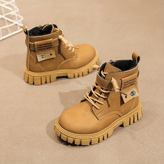 Vintage Plus Fleece Boots For Boys - Outdoor Autumn Winter Boots