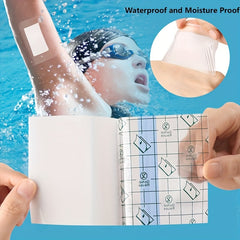 50pcs Large Transparent Elastic Bandages Waterproof High Viscosity Adhes