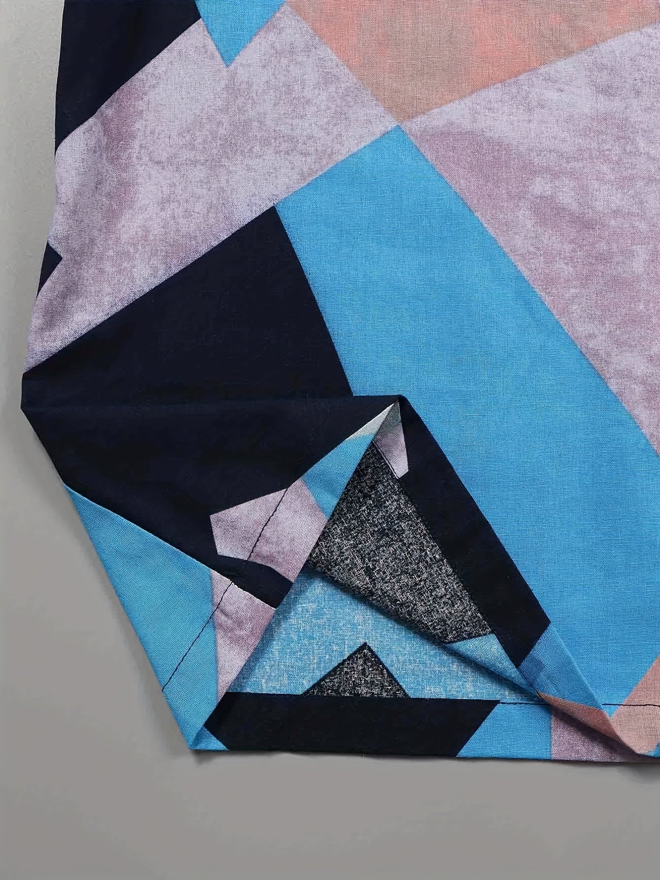 Colorblock Geometric Print Tee & Pants Set