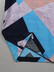 Colorblock Geometric Print Tee & Pants Set