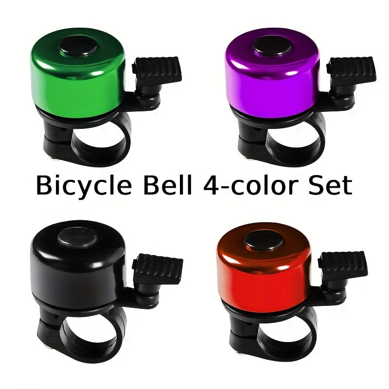 1pc Colorful Aluminum Alloy Bicycle Bell Set - Riding Equipment & Accessories