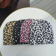Sport Knit Beanie Hat Leopard Jacquard Autumn Winter Warm Ski Cold Hat