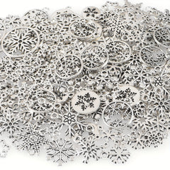 20pcs Snowflake Charms Alloy Pendants For Christmas Winter Jewelry Making