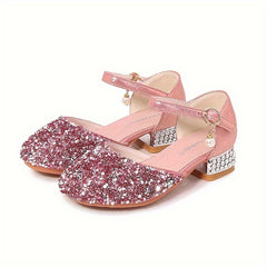 Sequin High Heeled Sandals for Girls - Party Wedding Dress Shoes