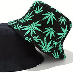 Maple Leaf Pattern Sunshade Bucket Hat for Men Women