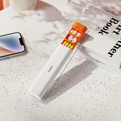 Portable Weekly Pill Organizer in Olive Green