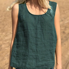 Solid Round Neck Slim Tank Top