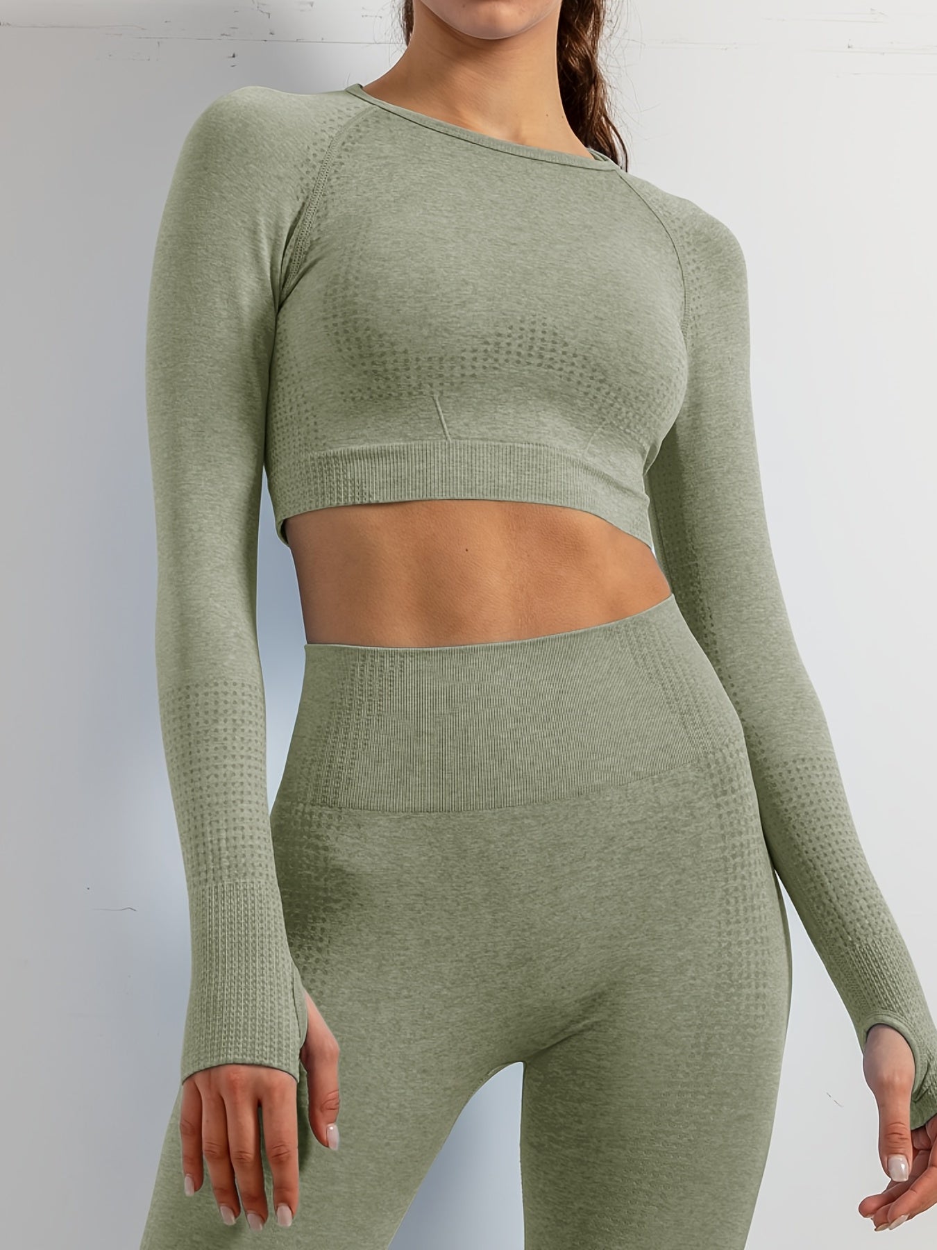 Dot Style Seamless Athletic Long Sleeves Running Shirt