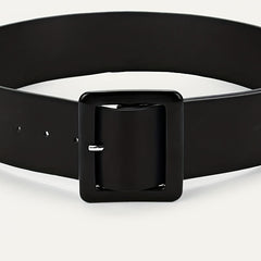 Chic Wide Belt Square Buckle PU Girdle for Women