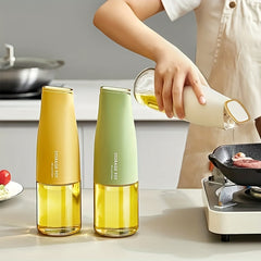 Leak-proof Glass Dispenser Bottle 16.9oz 500ml for Seasoning Vinegar Condiments