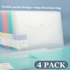 4pcs File Bag Data Bag Storage Office Supplies