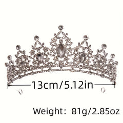 Baroque Green Crystal Bridal Jewelry Rhinestone Tiaras Crown