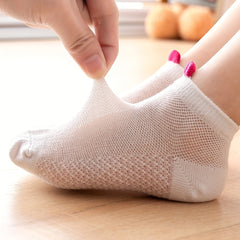 5 Pairs Girls Plain Ankle Socks for Kids Children Toddlers
