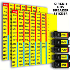 128pcs Circuit Breaker Sticker Labels Fuse Box Identification Reminder Sticker