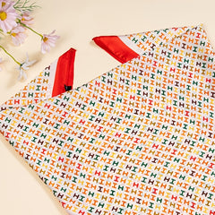 Bandana Scarf Head Wrap Decorative H Pattern Lady Square Scarf Headband