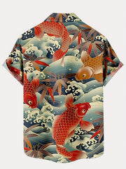 Men's Casual Short Sleeve Shirt for Summer Vacation Resort