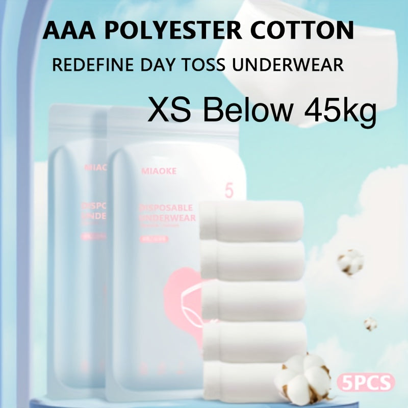 5pcs Disposable Women Panties Soft And Comfortable For Travel Hotel Outdoor