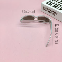 Girl's Oval Frame Glasses UV Protective Sunglasses