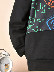 Boy's Cartoon Gamepad Outfit 2pcs Set for Spring Fall