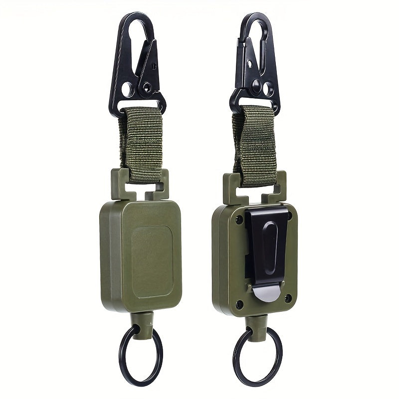 Retractable Backpack Hanging Buckle Keychain Keyring Outdoor Tool
