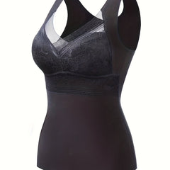 Lace Thermal Underwear Sleeveless Slim Top