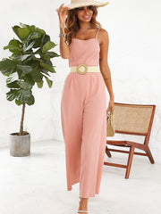 Back Bow Wide Leg Cami Jumpsuit Sleeveless Jumpsuit