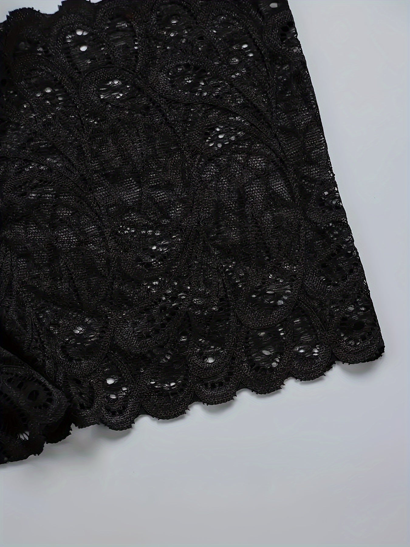 4pcs Lace Boyshort Panties Soft Scallop Trim Women's Lingerie