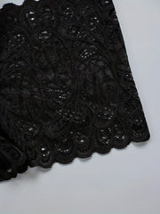 4pcs Lace Boyshort Panties Soft Scallop Trim Women's Lingerie