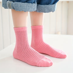 Kids Candy Socks - Thin Mesh Breathable Crew Socks - Summer Children's Socks
