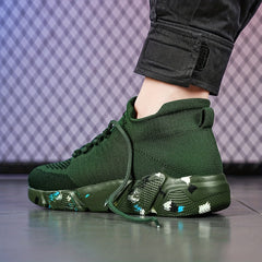 Men's Lace-up Sneakers Lightweight Breathable Athletic Shoes